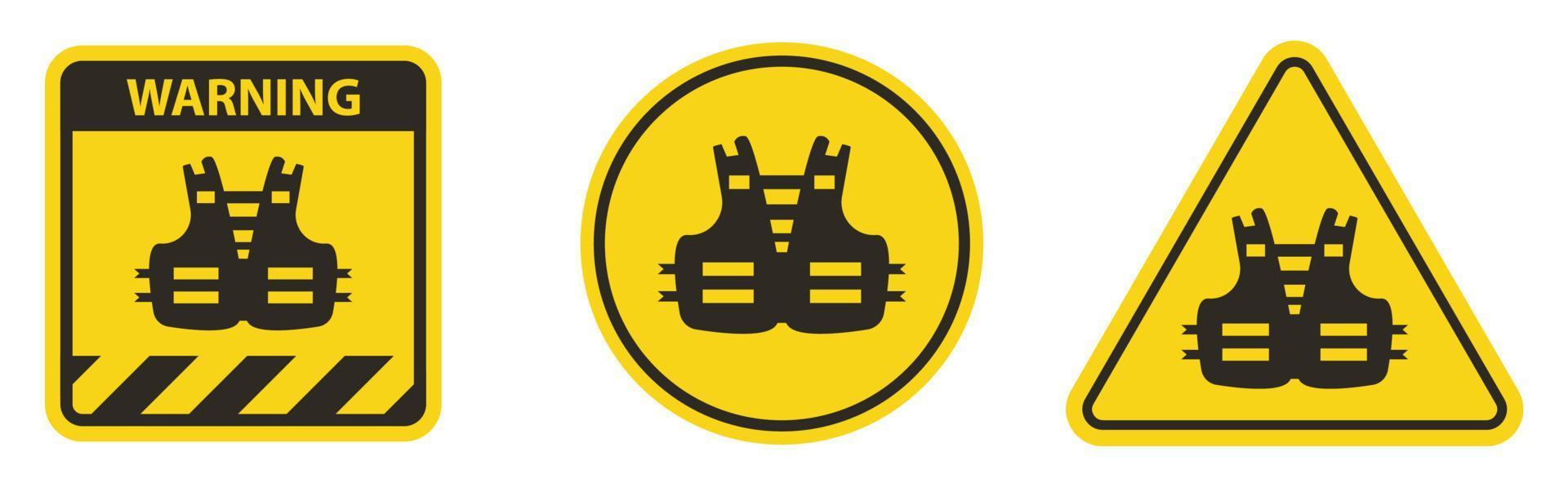 PPE Icon.Wearing a life jacket for safety Symbol Sign Isolate On White Background,Vector Illustration EPS.10 vector