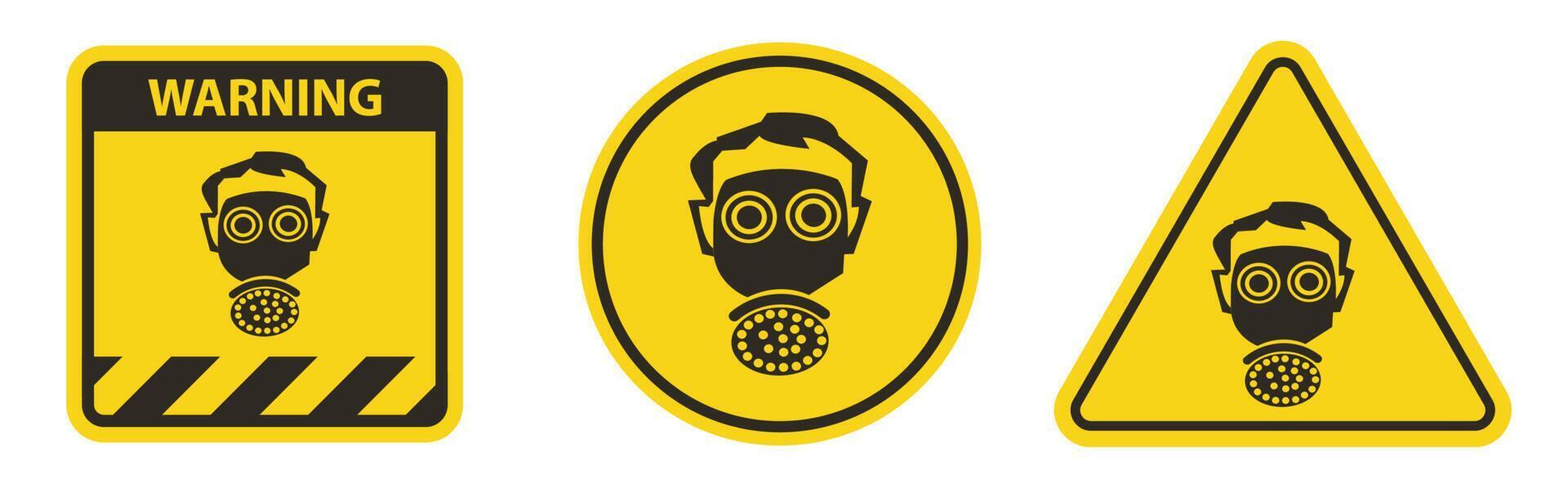 Symbol wear respirator protection Sign Isolate On White Background,Vector Illustration EPS.10 vector