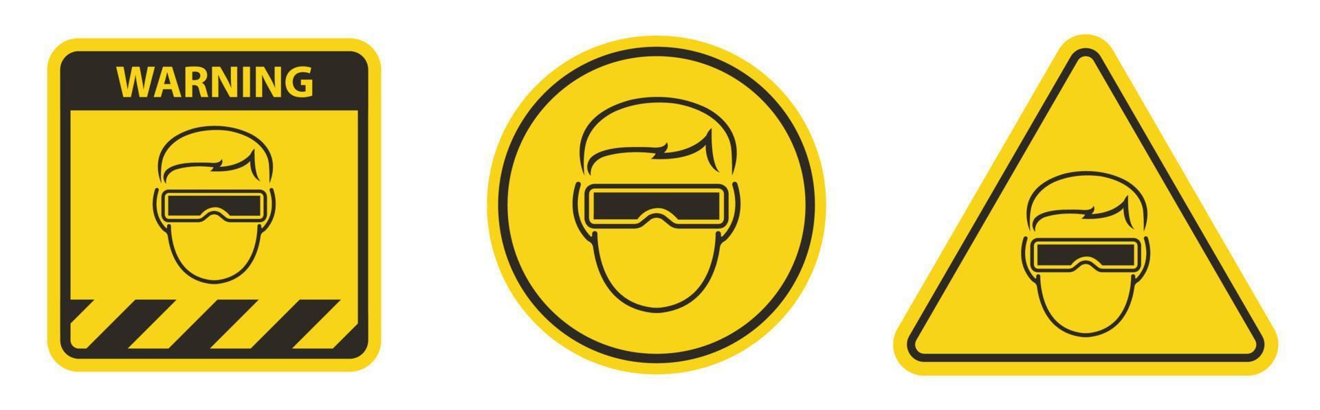Symbol wear goggles Sign Isolate On White Background,Vector Illustration EPS.10 vector