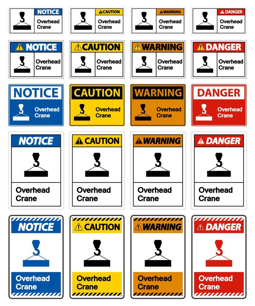 Overhead Crane Symbol Sign On White Background vector