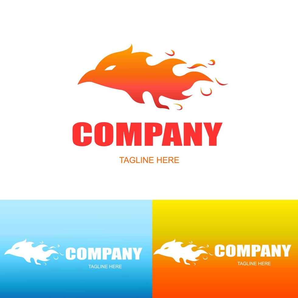 fire bird logo vector