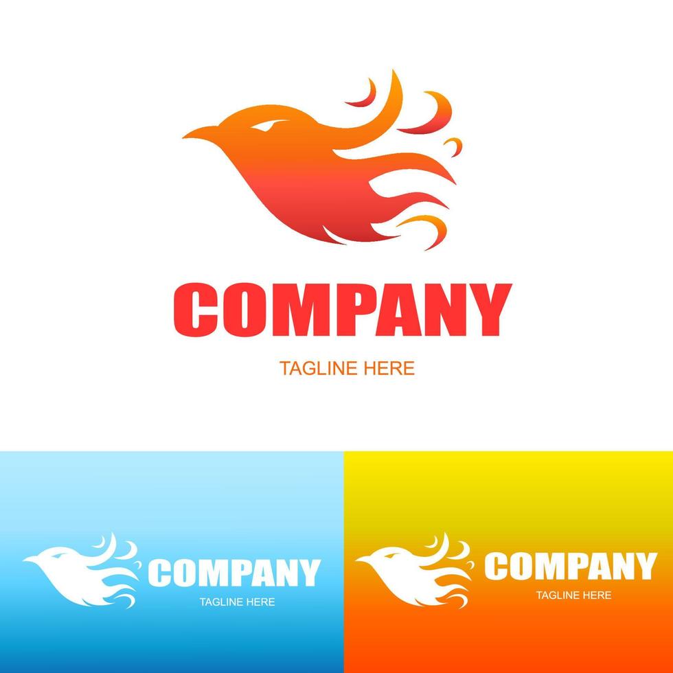 fire bird logo vector