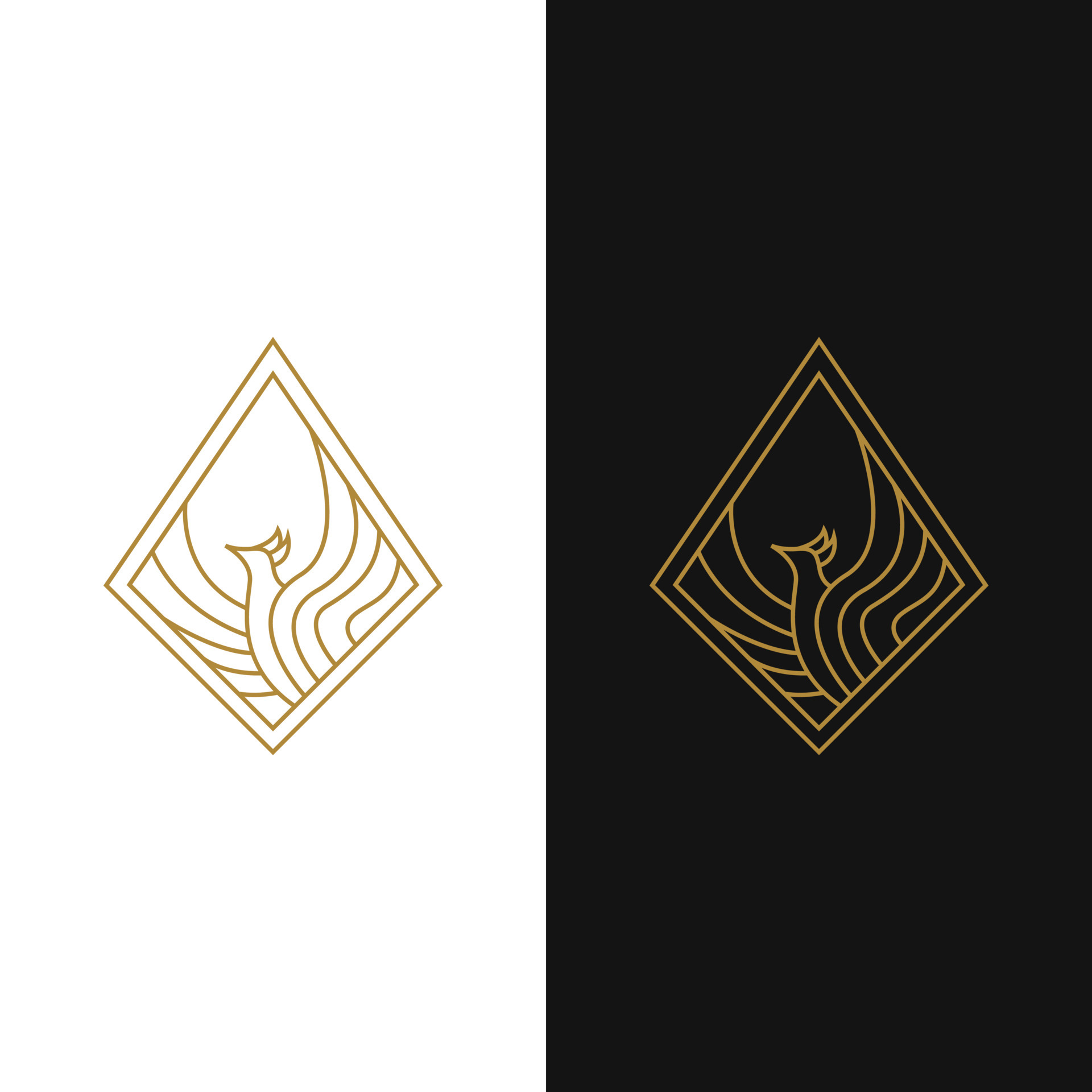 Phoenix minimalist one line logo 4783373 Vector Art at Vecteezy