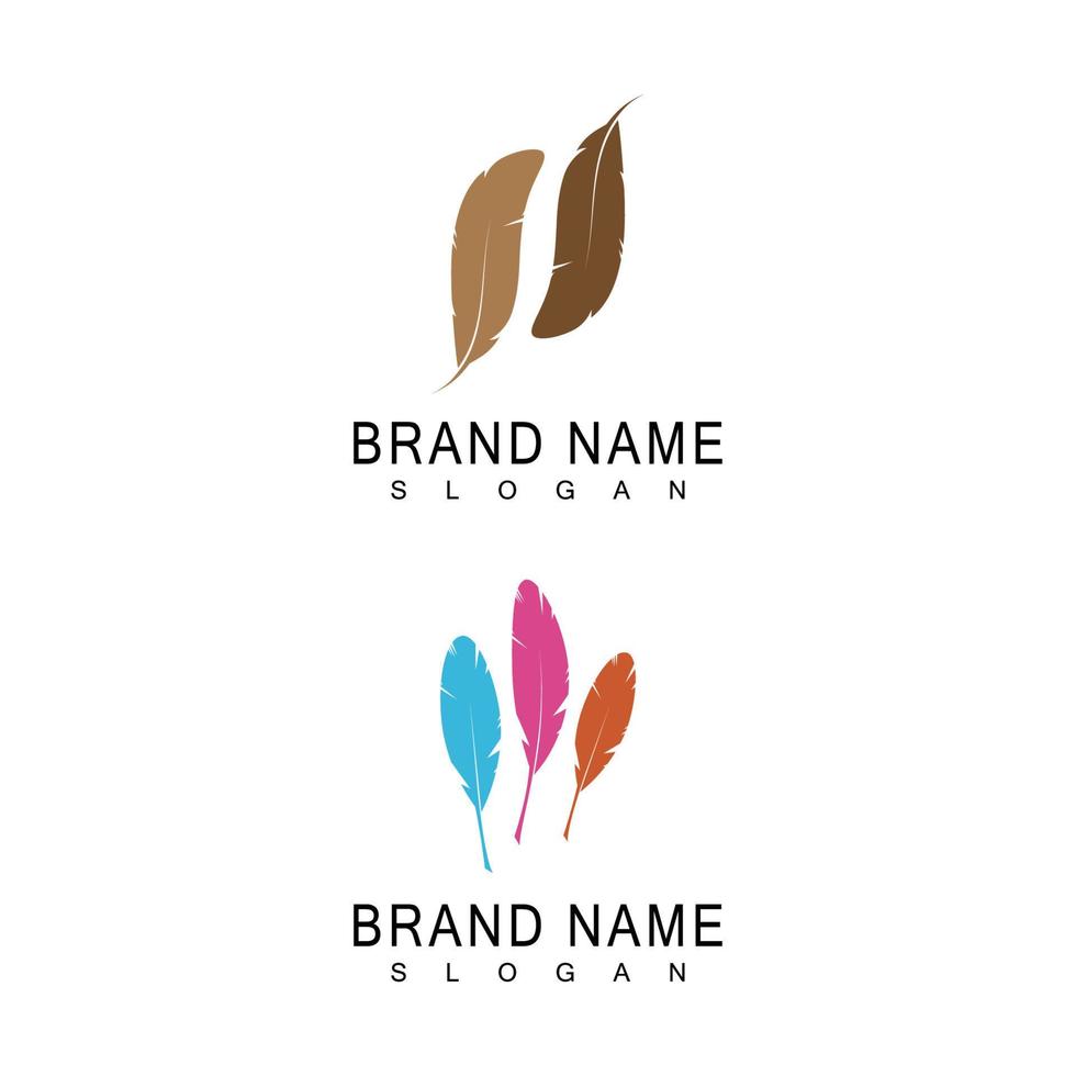 Plumas icono vector ilustración diseño logo plantilla