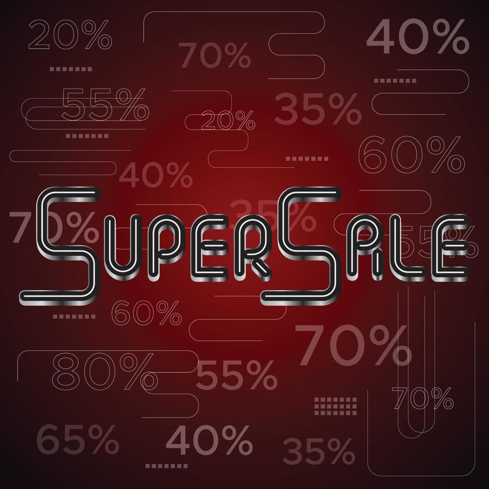 Super sale promotion banner design vector