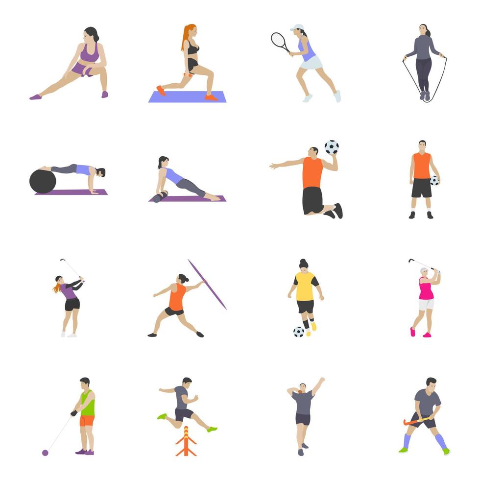 Trendy Workout Collection vector