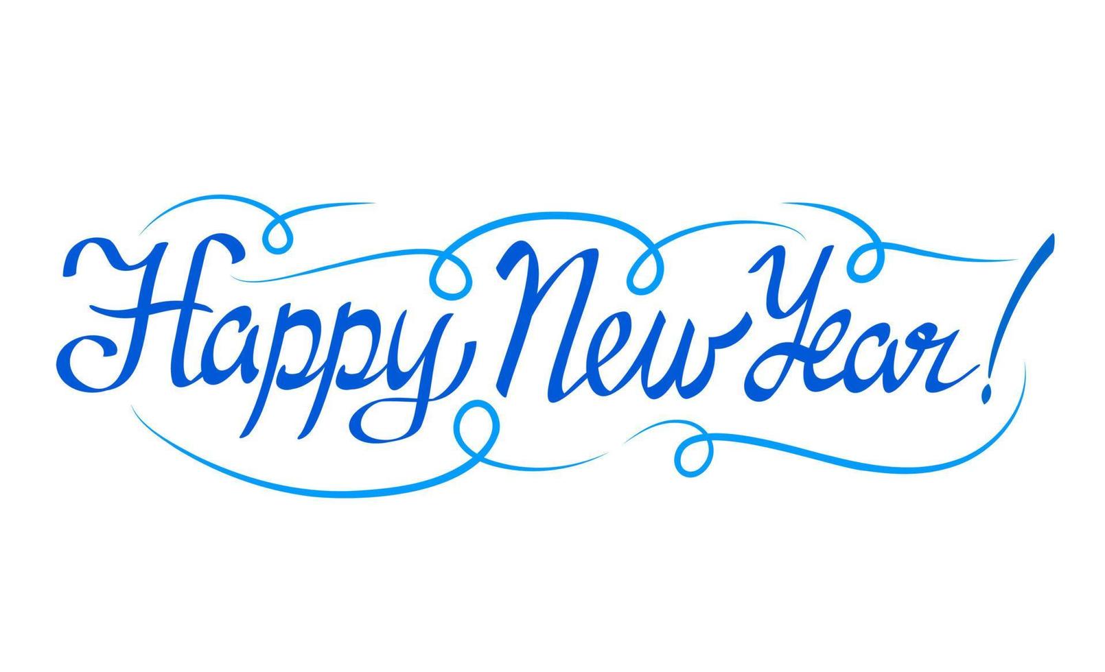 Happy New Year lettering vector
