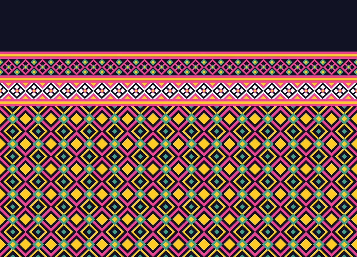 Geometric ethnic oriental pattern background. Design for texture, wrapping, clothing, batik, fabric, wallpaper and background. Pattern embroidery design. vector
