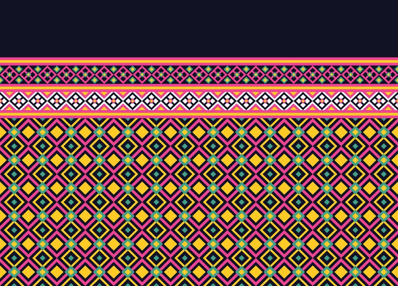 Geometric ethnic oriental pattern background. Design for texture, wrapping, clothing, batik, fabric, wallpaper and background. Pattern embroidery design. vector