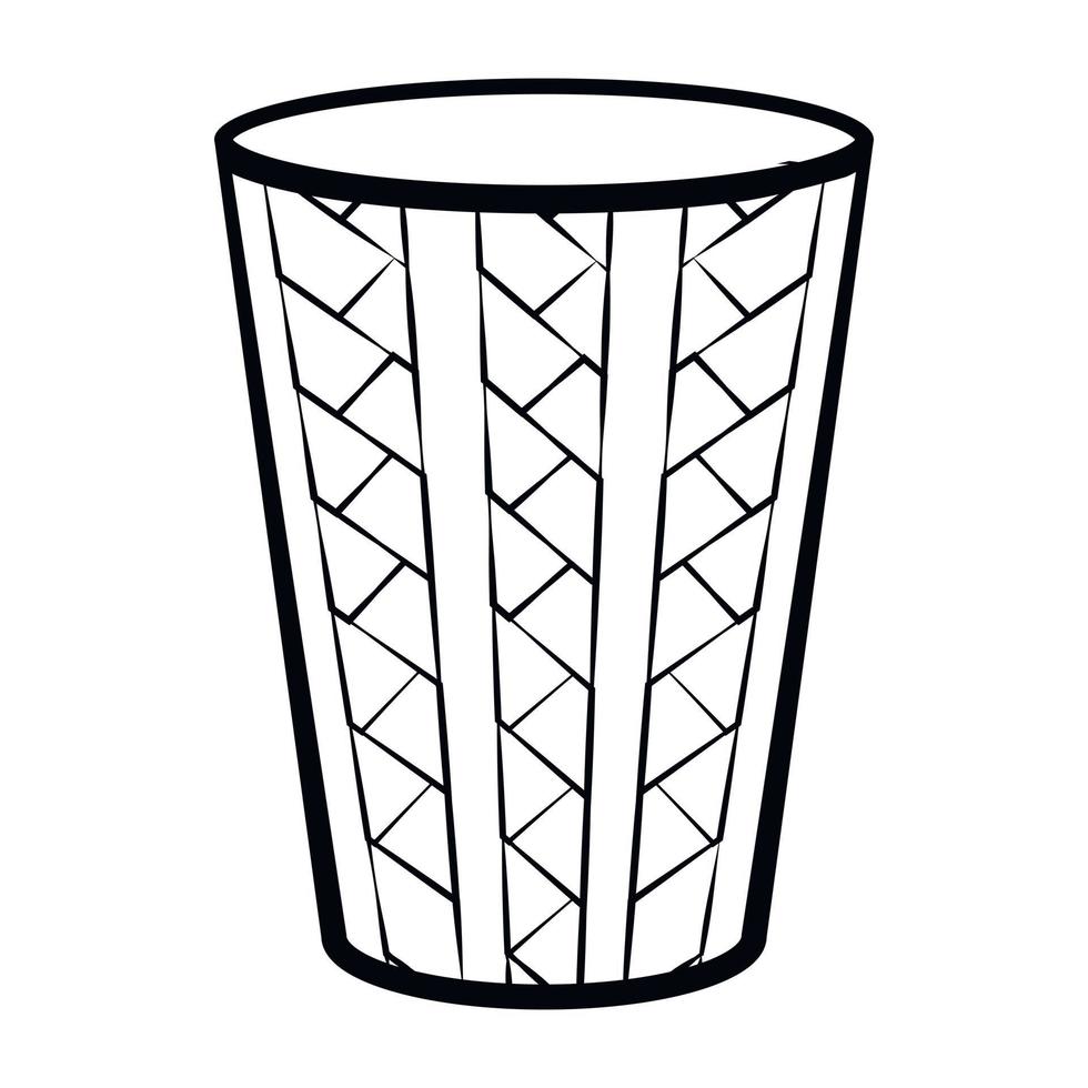 Vaso de cerámica de icono simple con patrón escandinavo vector