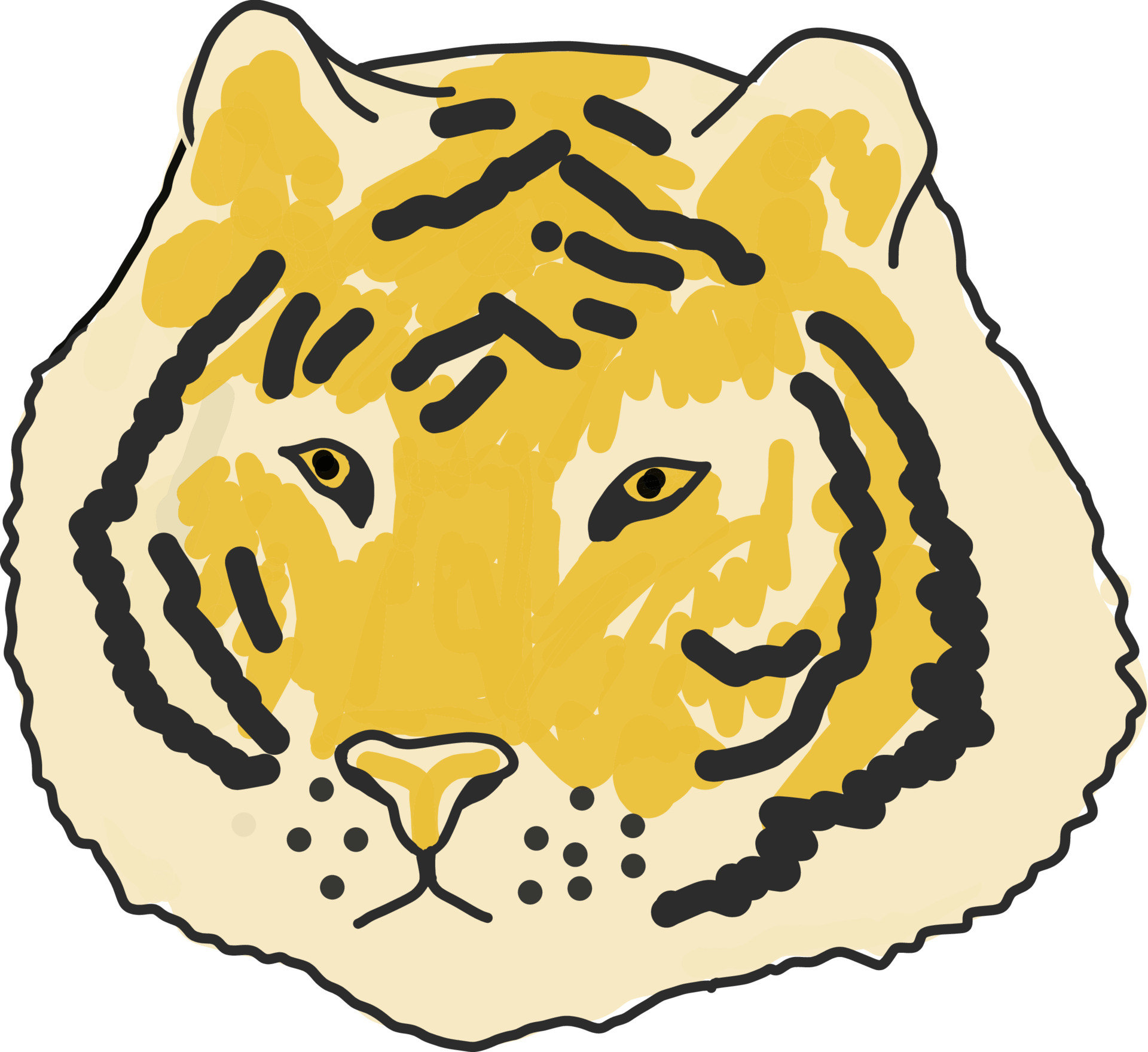 tiger icon, sticker, poster. sketch hand drawn. trending colors 2021. animal  wild. 2022 symbol of the year 4784909 Vector Art at Vecteezy