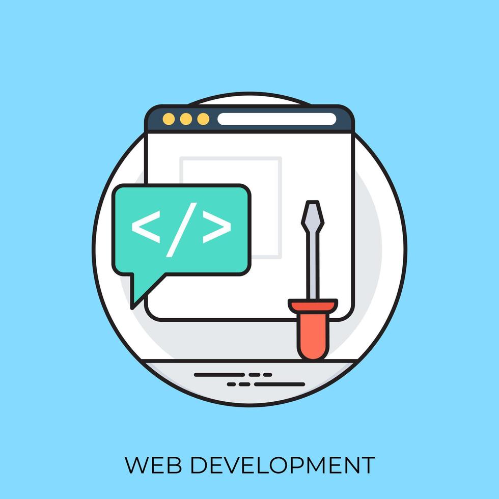 Web Development  Concepts vector