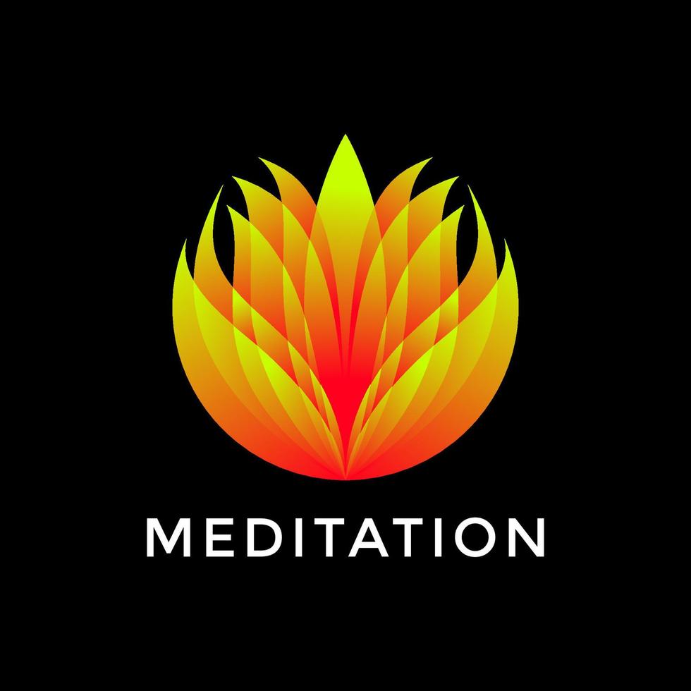 meditation logo template and symbol vector