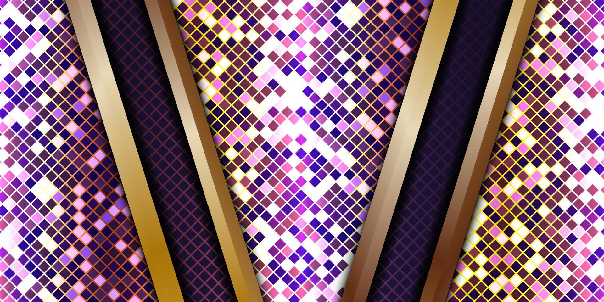 gold and purple geometric luxury vector background