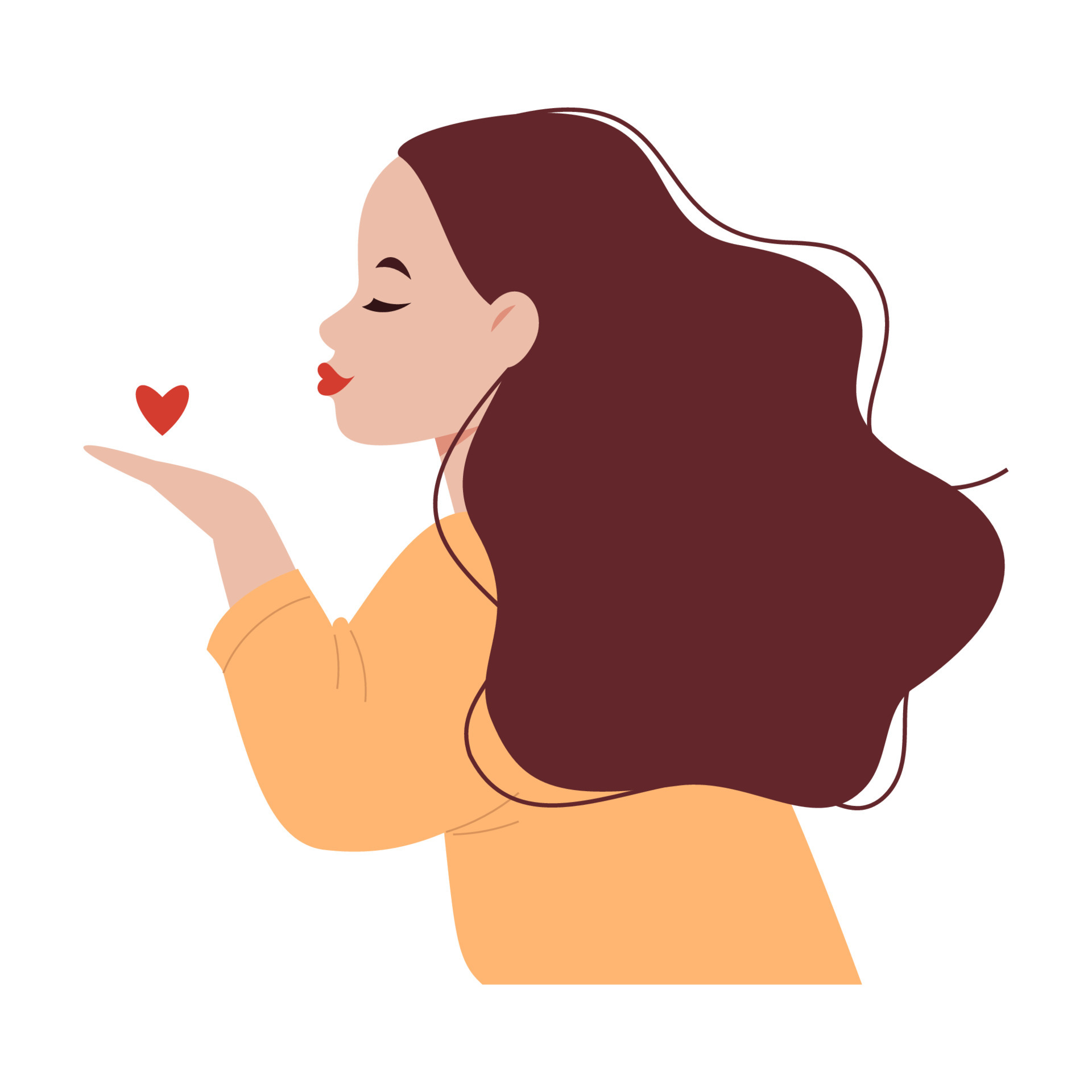 flying kiss animated