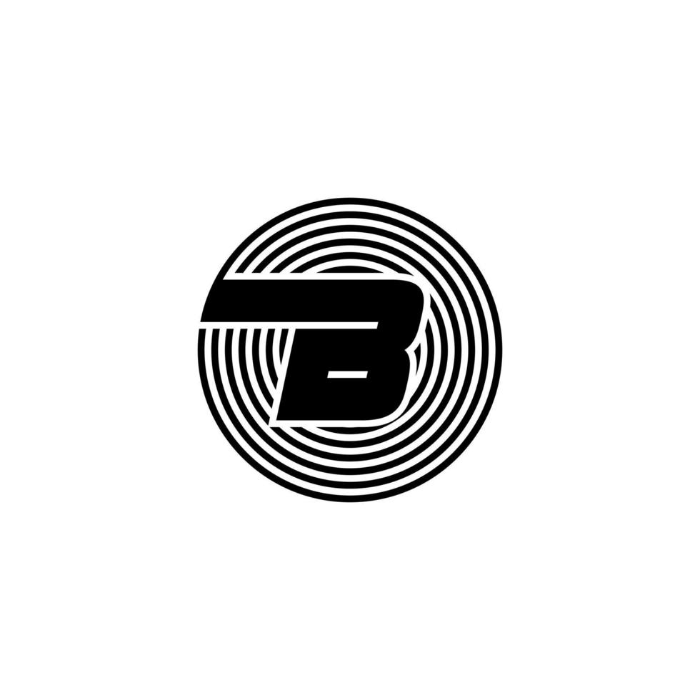 concepto de vinilo de logotipo letra b. ilustración vectorial. vector