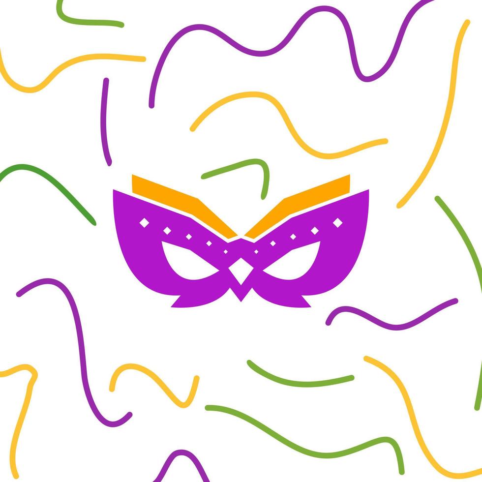 máscara de carnaval con ilustración de vector de diseño de adorno.