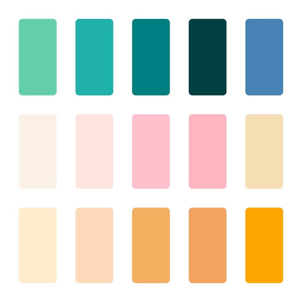 paleta de colores tendencias 2022 diseño gráfico. vector