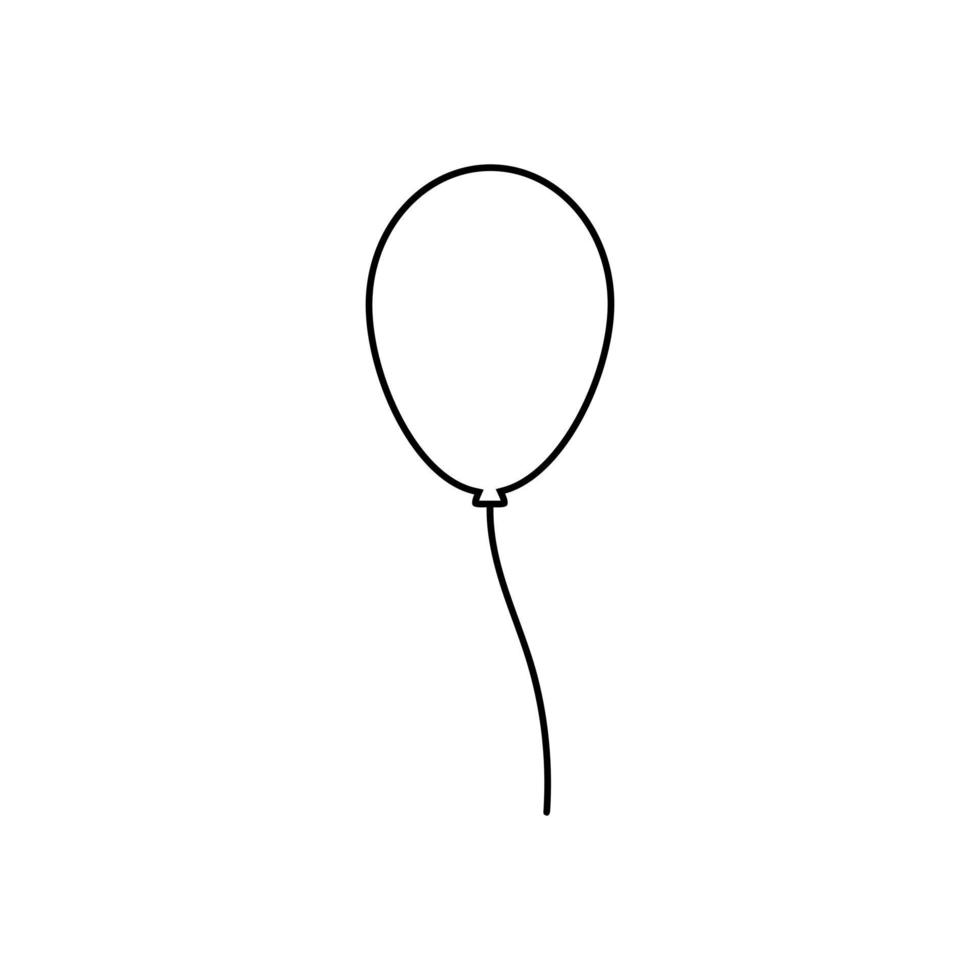 line icon simple balloon vector illustration.