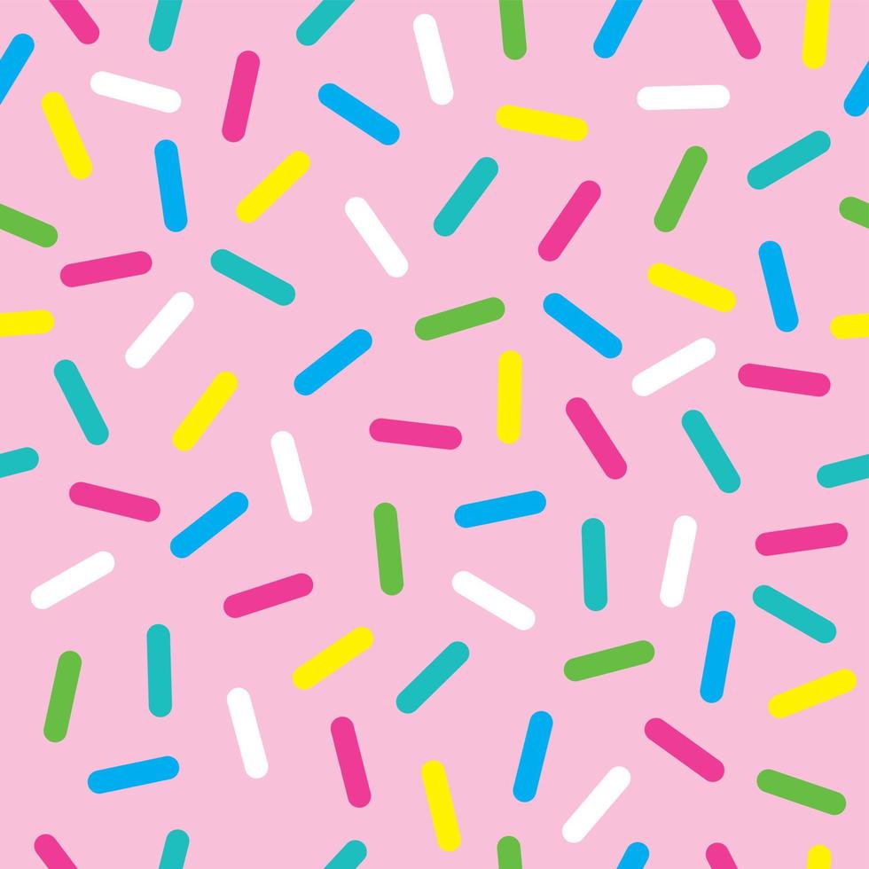 Sprinkles donut glaze decorative pattern vector