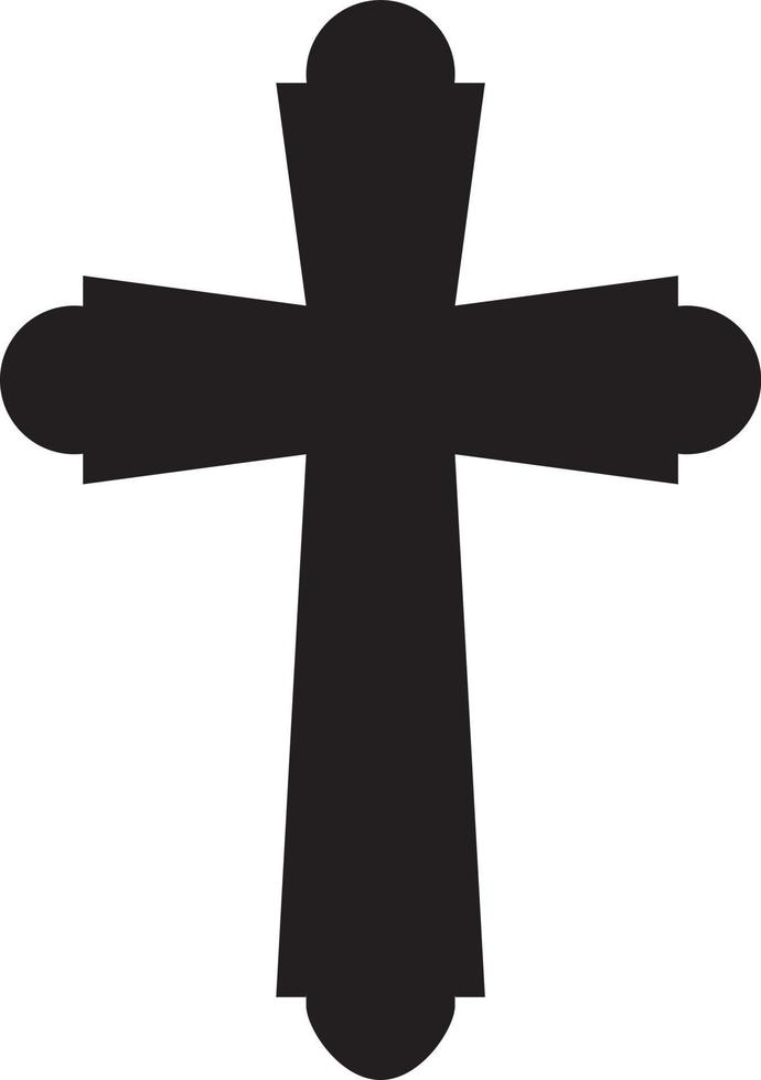 cruz cristiana silueta vector