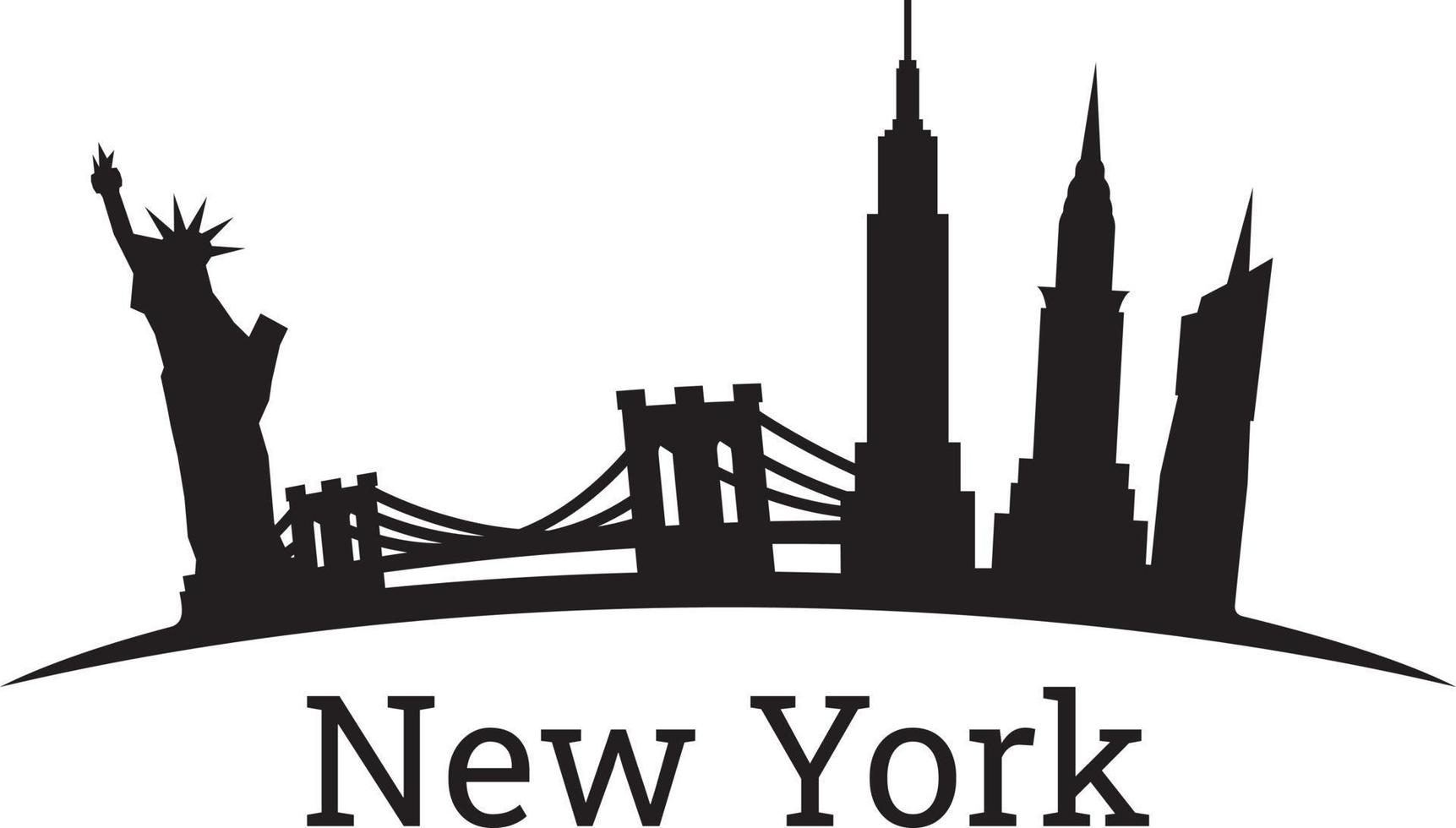 New York skyline silhouette vector