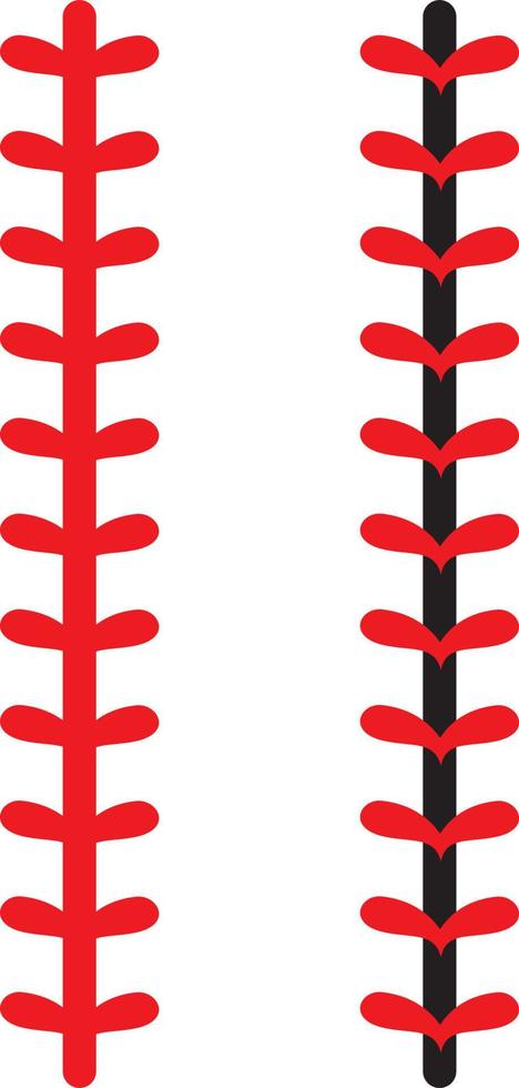 Baseball or Softball Stitches Laces vector