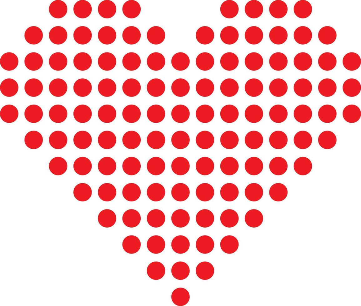 Heart in red dots vector