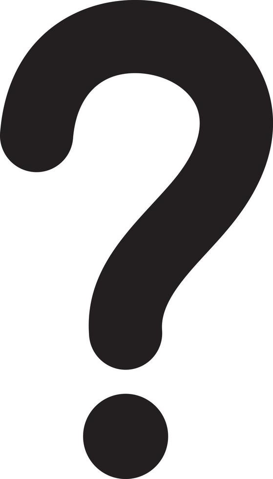 Black Question Mark vector