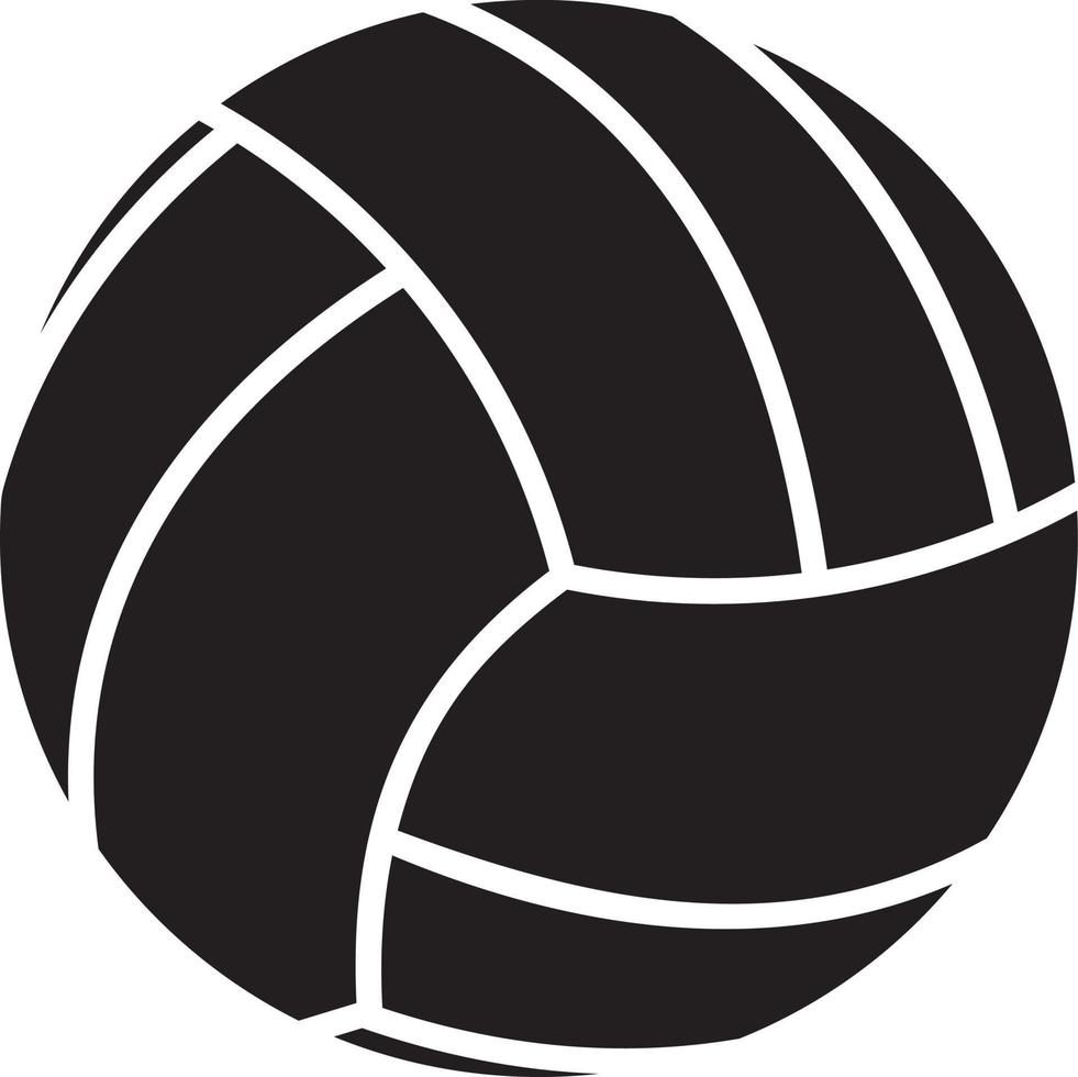 silueta de pelota de voleibol vector
