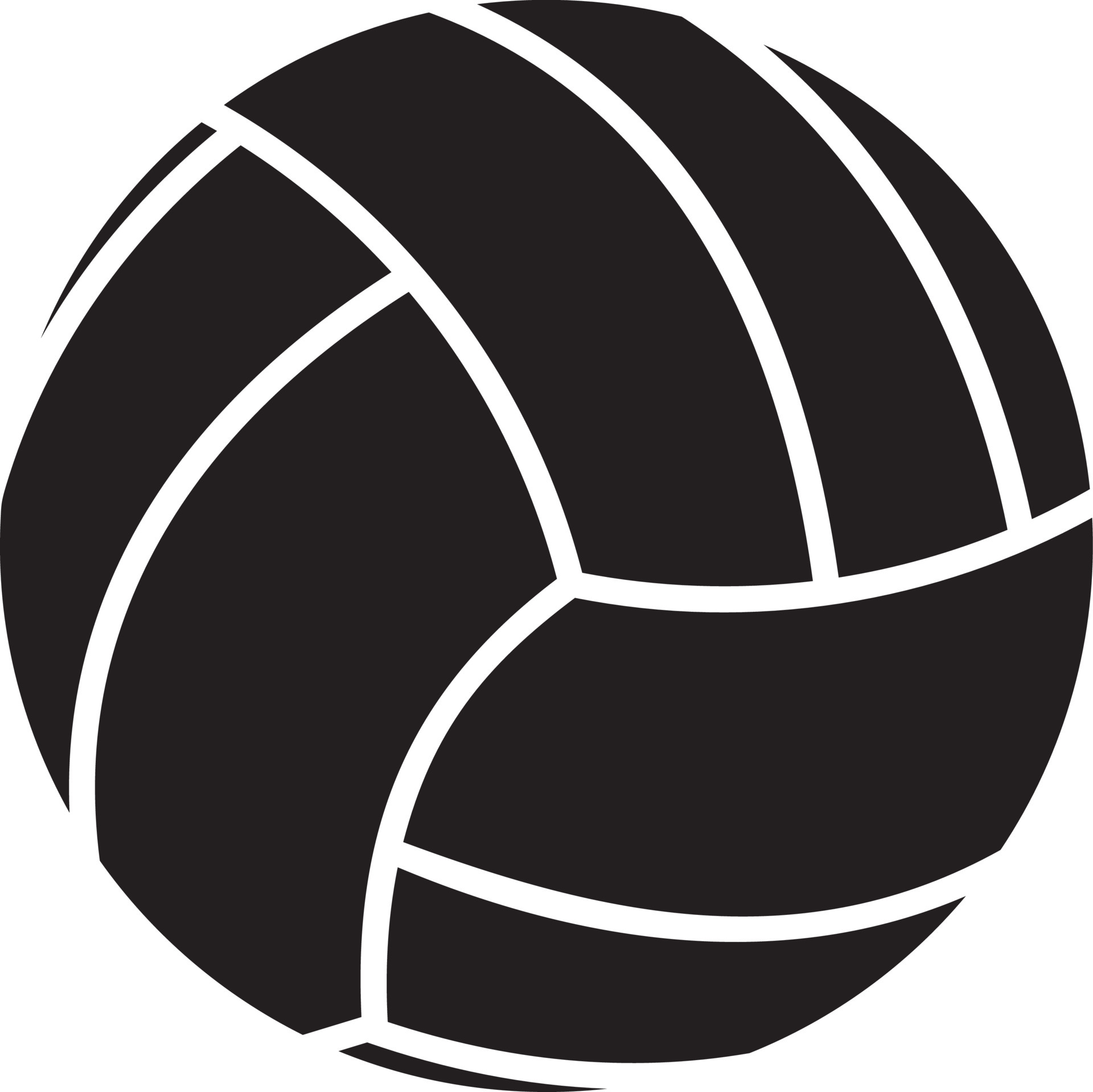 Volleyball ball silhouette 4785553 Vector Art at Vecteezy