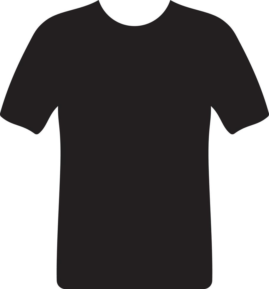T-shirt blank mockup in black vector