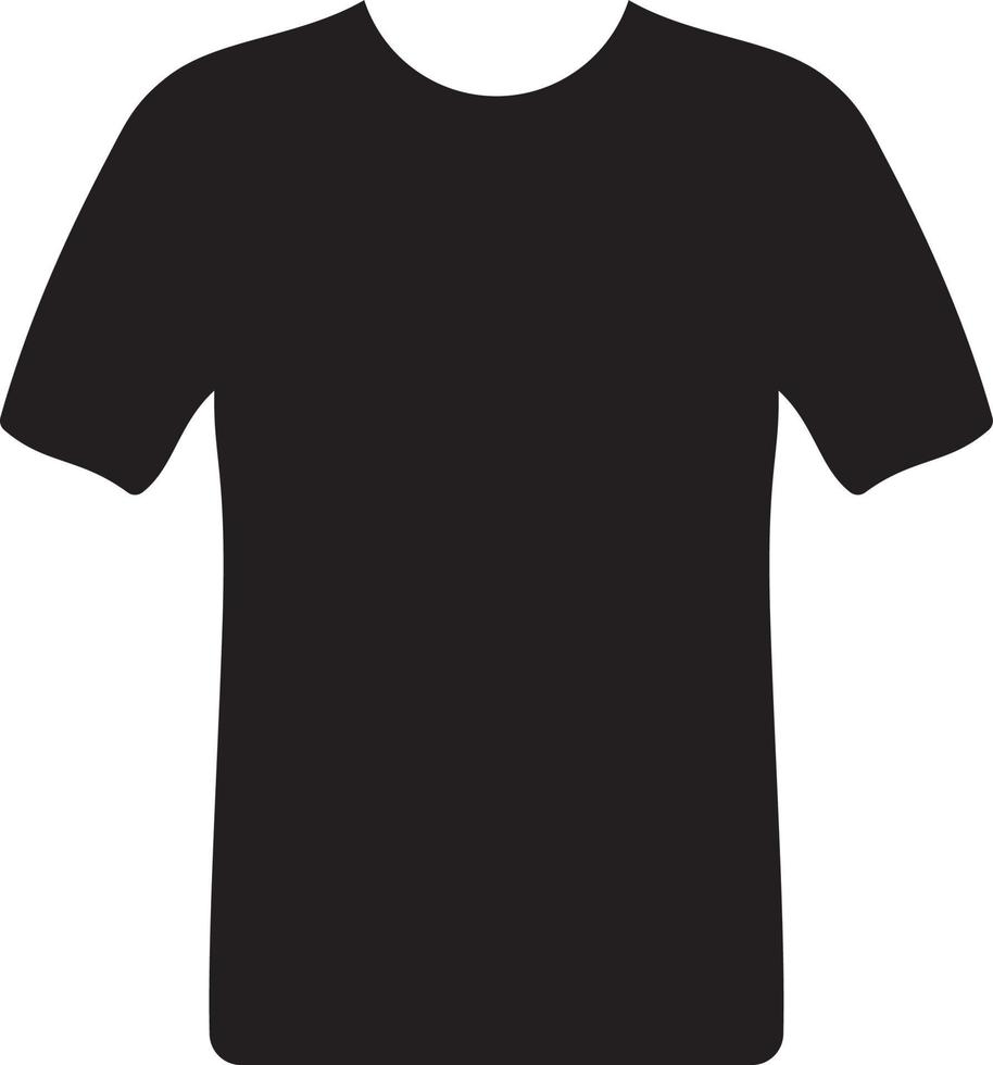 T-shirt blank mockup in black vector