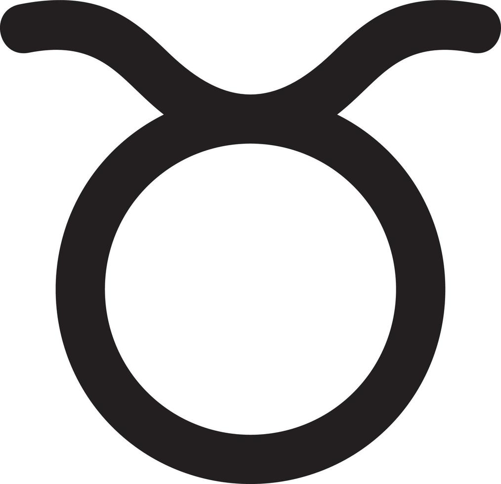 Taurus Zodiac sign symbol simple vector