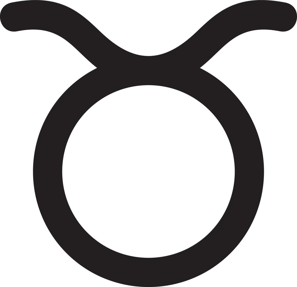 Taurus Zodiac sign symbol simple vector