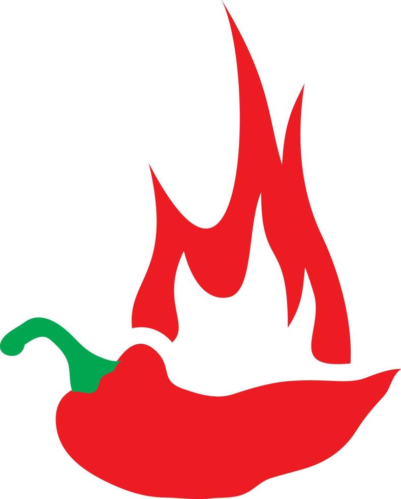 Hot Chili Pepper on Fire vector