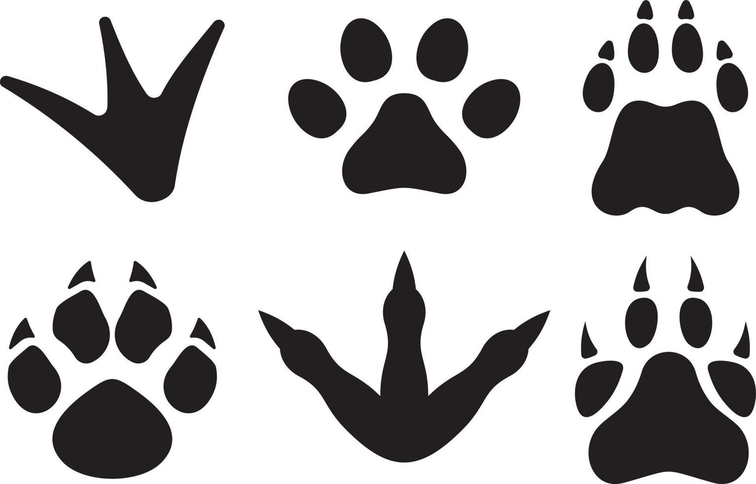 vector de huellas de animales