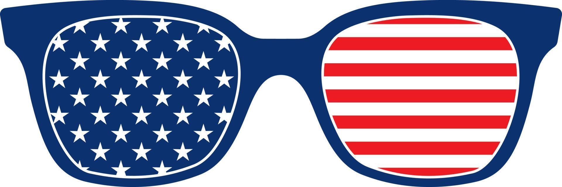 USA sunglasses vector