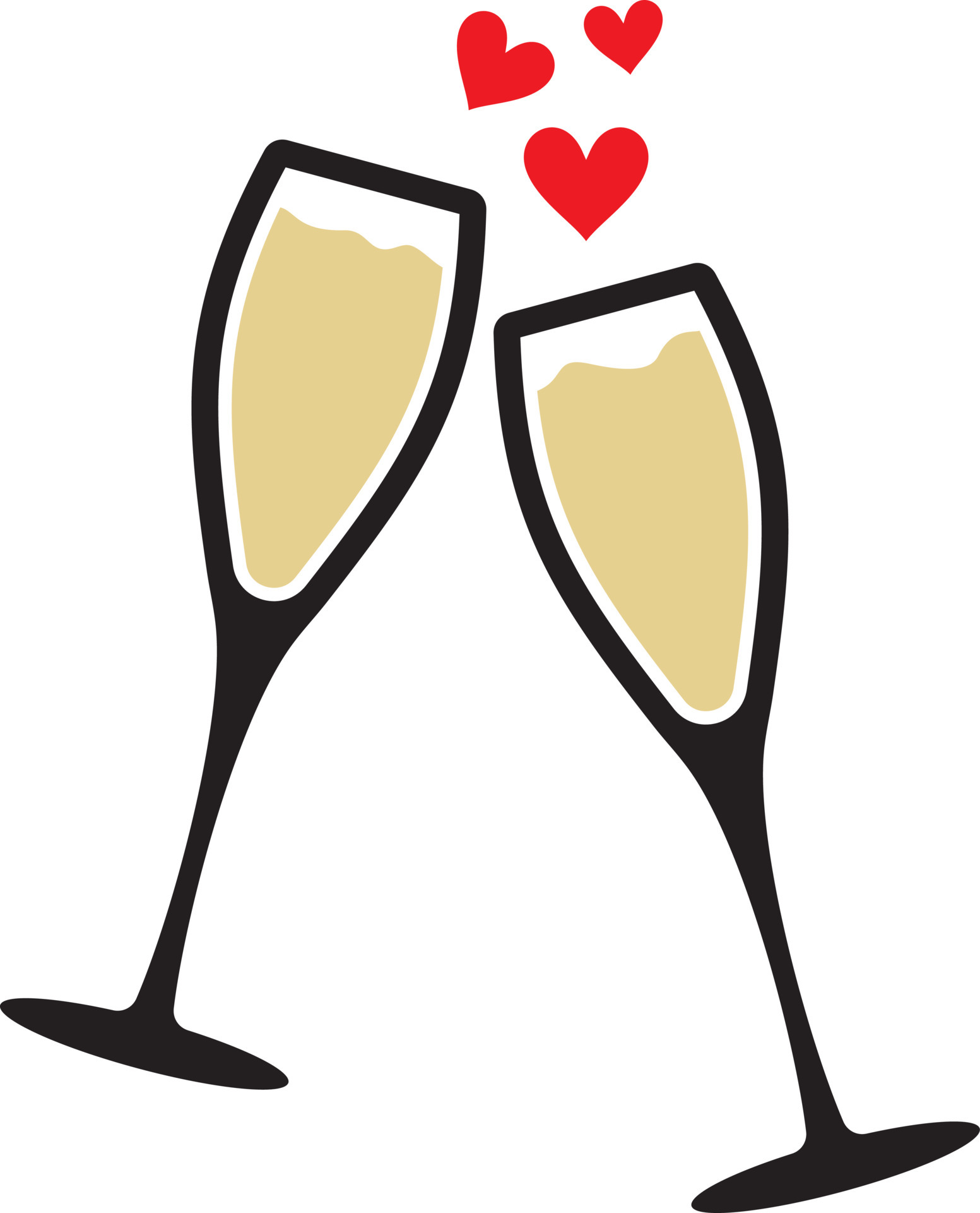 Champagne Glasses Toasting Clipart