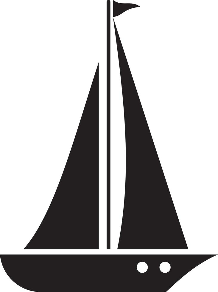 Sailboat silhouette vector
