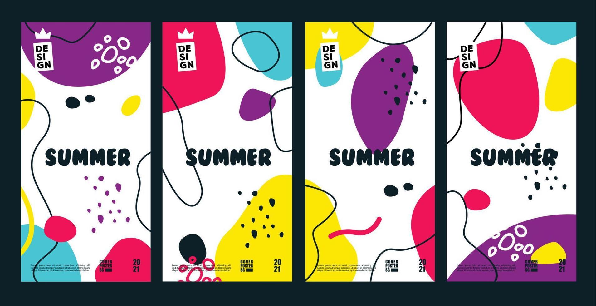 elips SUMMER BAGROUND VECTOR DESIGN Collection of SUMMER POSTER backgrounds for posters, covers