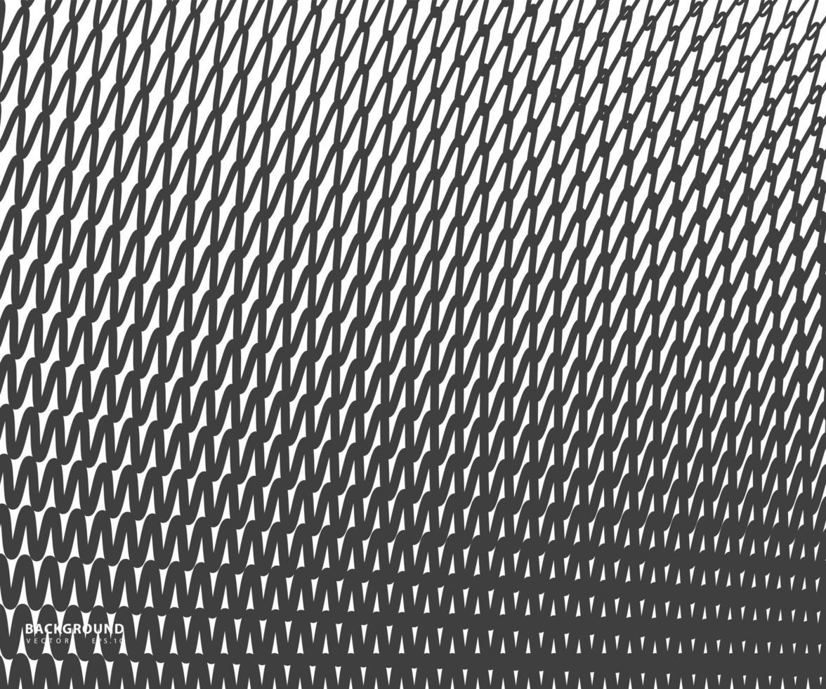 Zig Zag lines pattern. Black wavy line on white background. Abstract wave, vector illustration