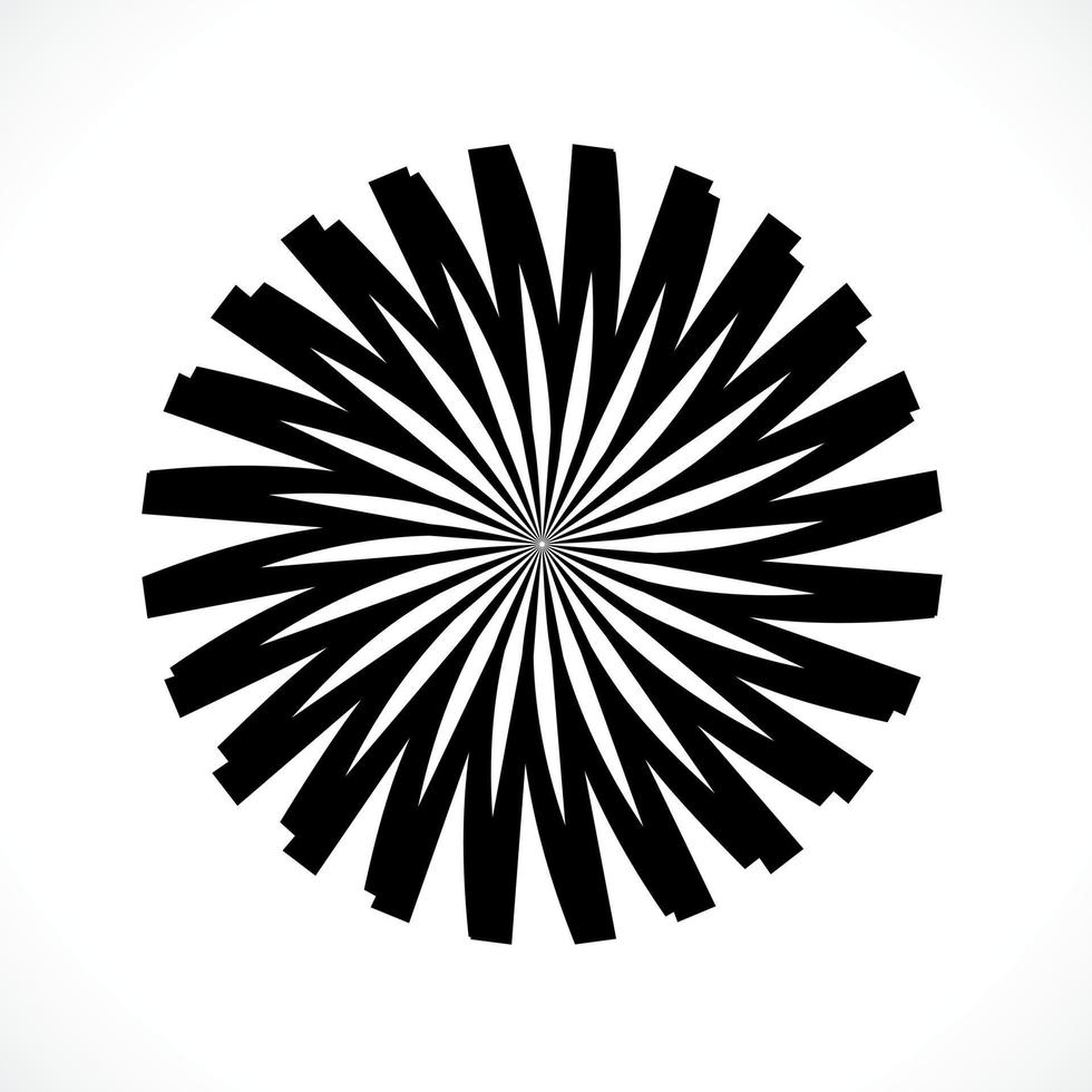 Rays, beams element. Sunburst, starburst shape background. Circular geometric. Abstract circular geometric shape. illustration - Vector