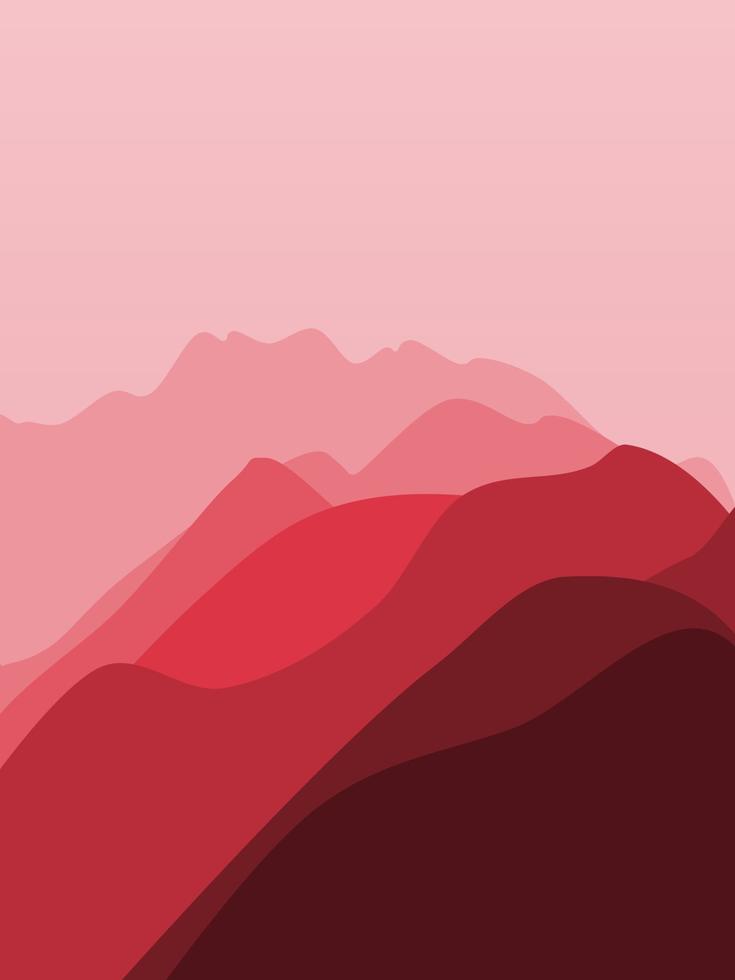 ilustración vectorial de un hermoso paisaje de montaña. adecuado para carteles, decoraciones de pared y similares vector