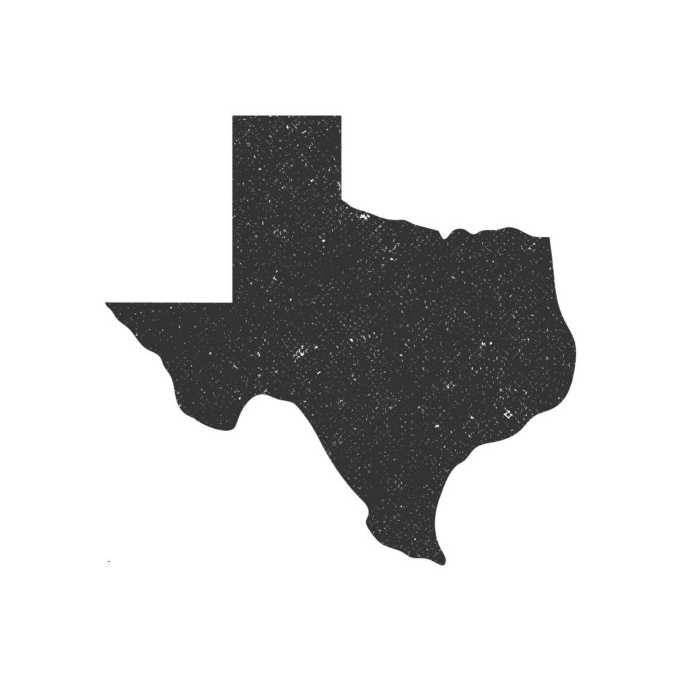 Distressed Texture Texas State Icon - Vector