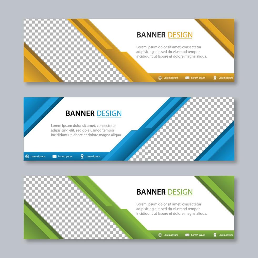 Vector abstract design banner web template.