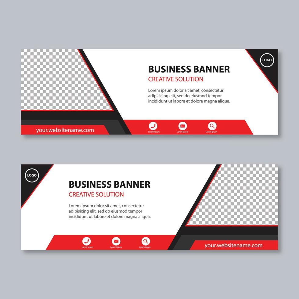 Vector abstract design business banner web template.