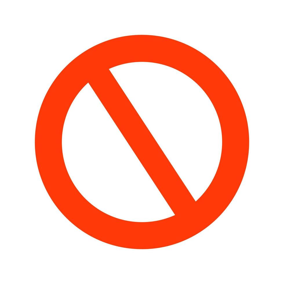 Prohibited signs isolated on white background vector