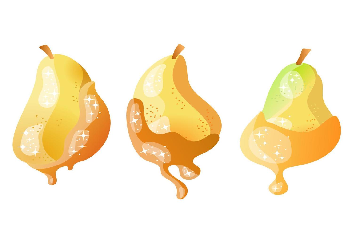 Yellow pear for honey vector