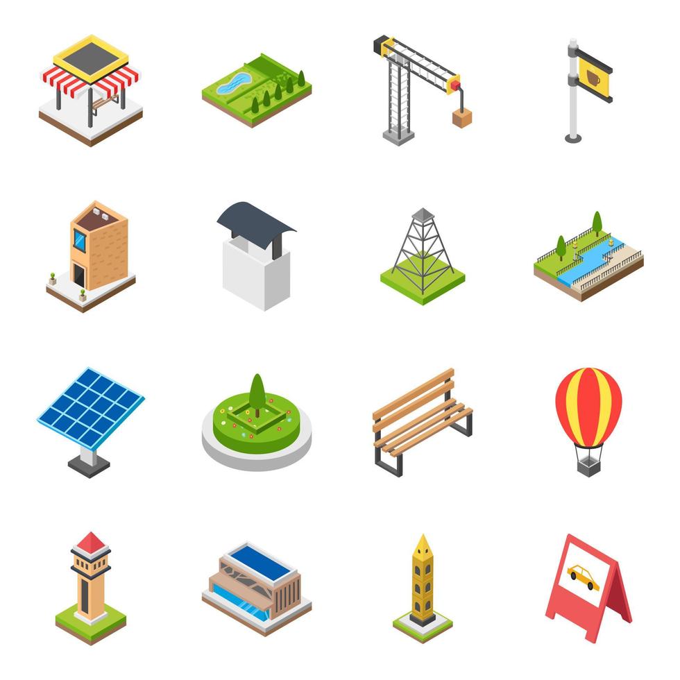City Architectures Pack vector